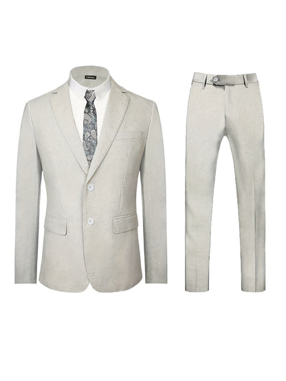 Men’s Fashionable Suits for Balls and Banquets Events - stylish light grey suit with pants and tie