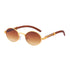 Retro Wood-like Sunglasses Small Round Frame
