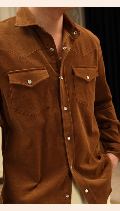 Men’s Casual Business Shirt  Pure Cotton Lampwick Weave