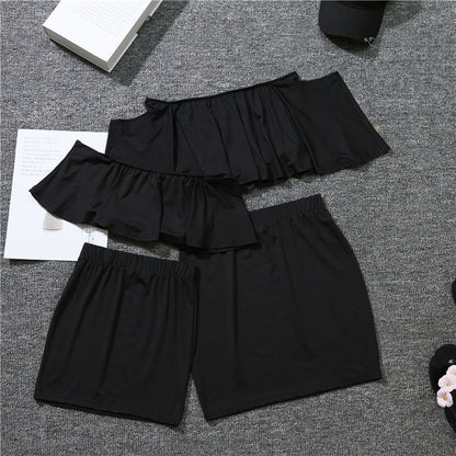 Matching Mother and Daughter Ruffled Skirt Suit