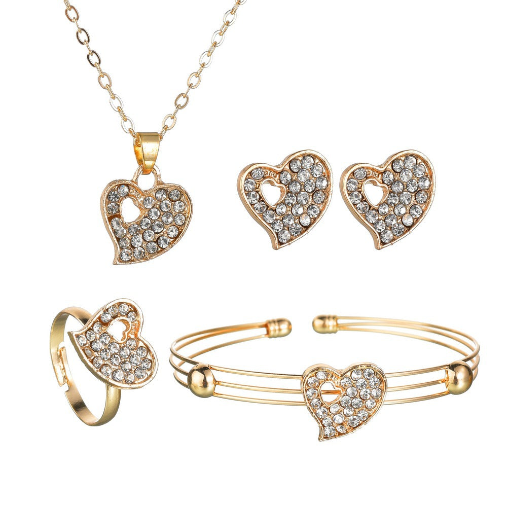 Love Jewelry Set for Women – Elegant Matching Necklace and Earrings Gift