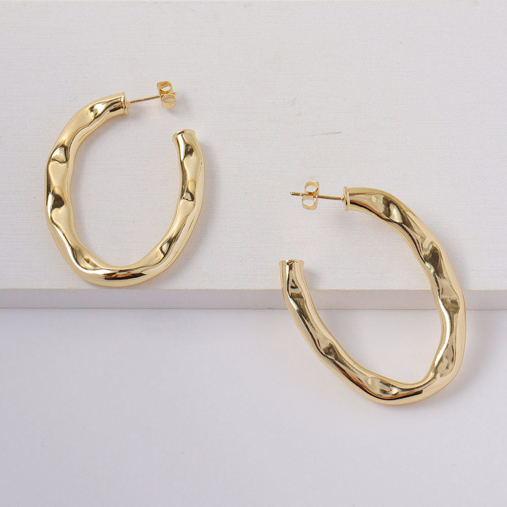 Personalized Simple Net Red Earrings Jewelry