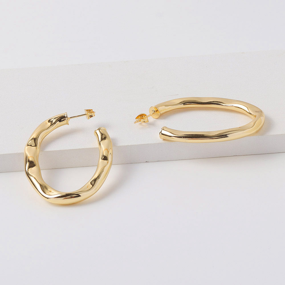 Personalized Simple Net Red Earrings Jewelry