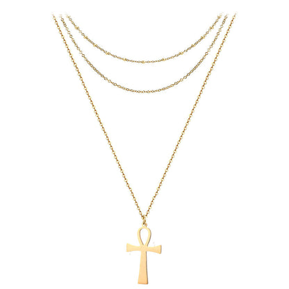 Stainless steel layered necklace