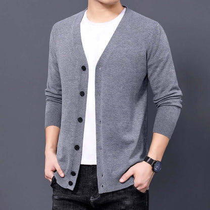 Men’s Knitted Cardigan V-Neck Sweater Coat Stylish Comfort