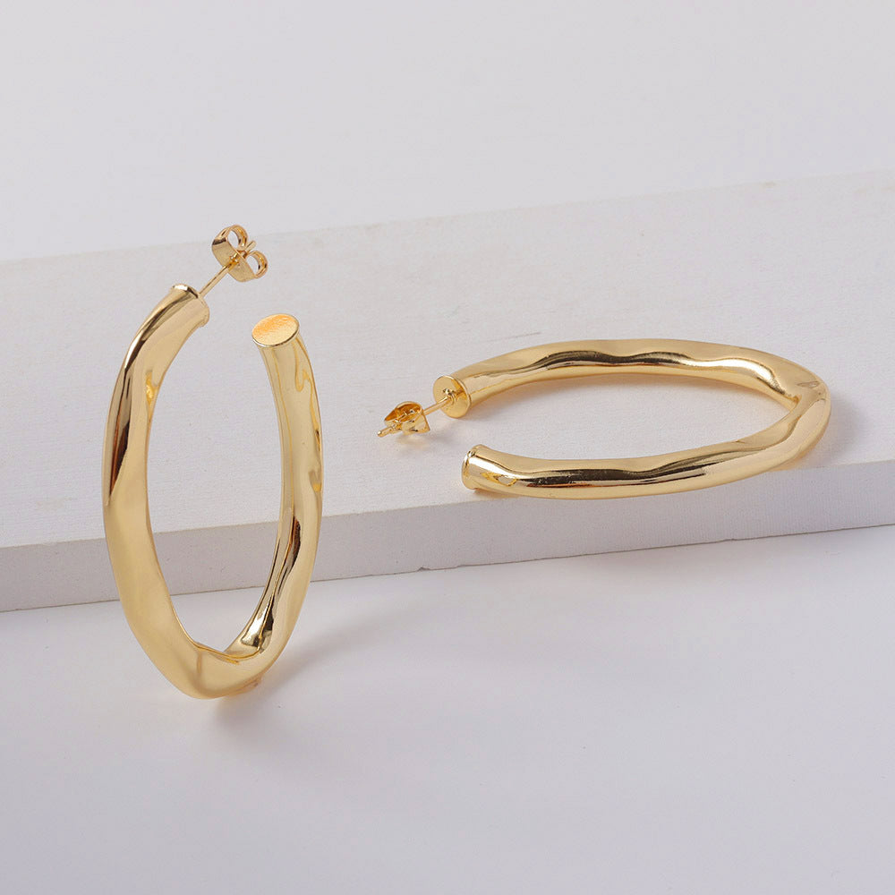 Personalized Simple Net Red Earrings Jewelry