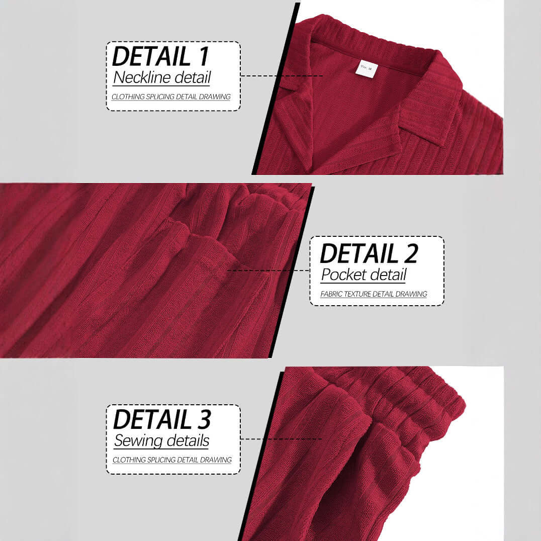 Casual Button-Down Shirt And Mens Shorts Set