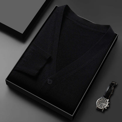 Men’s Knitted Cardigan V-Neck Sweater Coat Stylish Comfort
